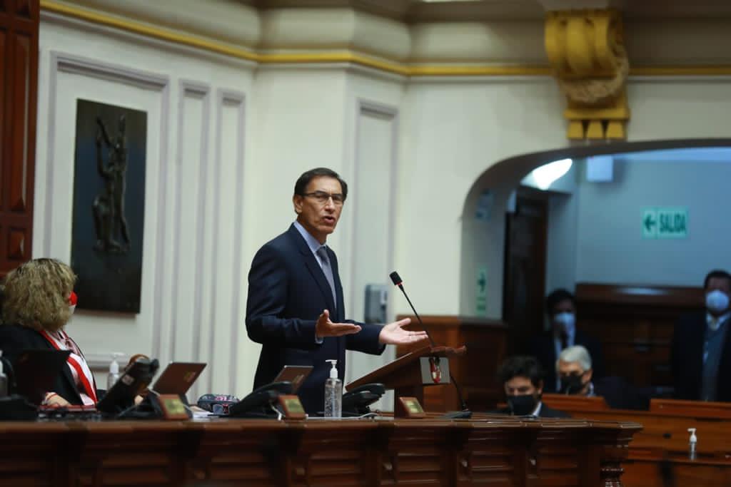 Martín Vizcarra se defiende en el Congreso sobre segundo pedido de vacancia presidencial
